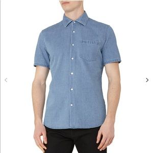 REISS - L - KITT DENIM SS SHIRT